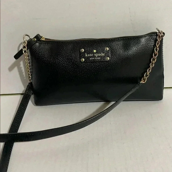 Kate spade black leather crossbody handbag - Picture 7 of 12